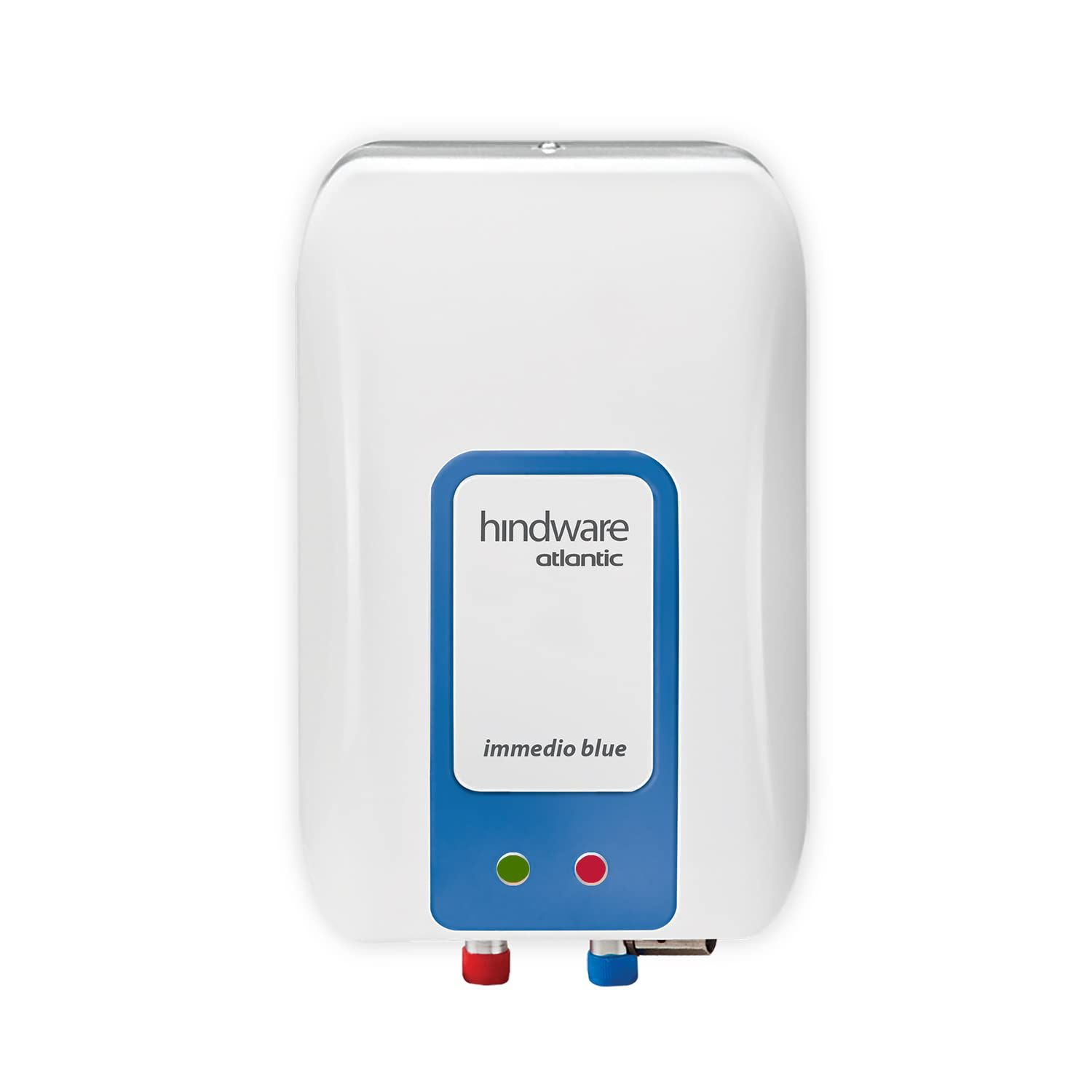Hindware Atlantic Immedio Blue 3L Instant Water Heater, Stainless Steel Tank, I-Thermostat Feature & Pressure Release Valve (White & Blue), Wall Mounting Hindware Atlantic Immedio Blue 3L Instant Water Heater, Stainless Steel Tank, I-Thermostat Feature &