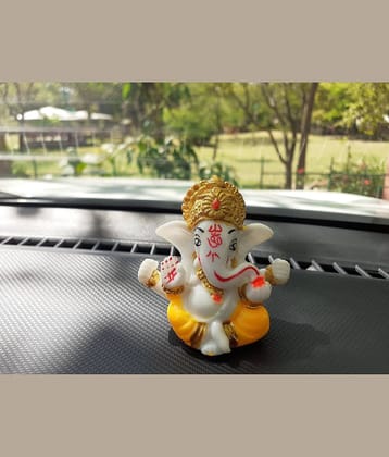 AFTERSTITCH Lord Ganesha Ideal For Car Dashboard ( Pack of 1 )