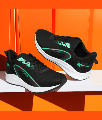 Hotspot Black Men's Sports Running Shoes