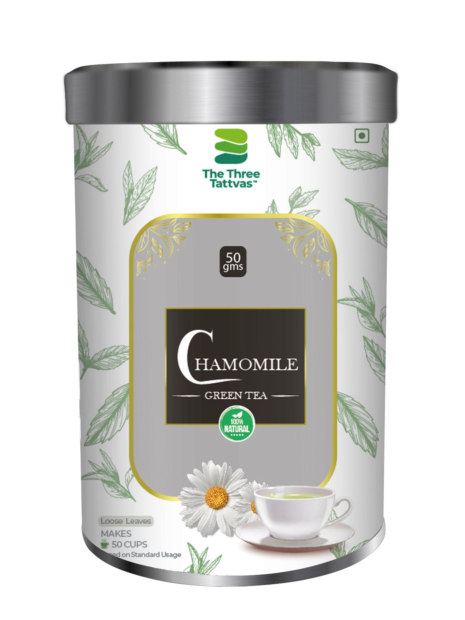 The Three Tattvas Chamomile Green Tea 50gms
