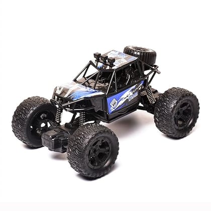 Braintastic Rock Climbing RC Cart Off-Road Rock Crawler Truck Vehicle 2.4ghz 2wd 1: 20 Radio Remote Control Car Toys for Kids 5+ Years (Blue)