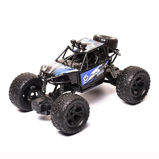 Braintastic Rock Climbing RC Cart Off-Road Rock Crawler Truck Vehicle 2.4ghz 2wd 1: 20 Radio Remote Control Car Toys for Kids 5+ Years (Blue)