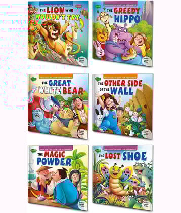 Story Books For Beginners Pack of 6 Books| Early Reader Series in Large Font (v2)