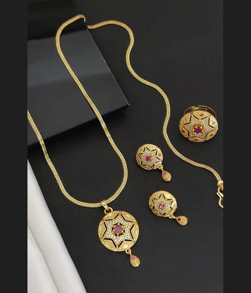 Rhosyn Golden Pendant set ( Pack of 1 )