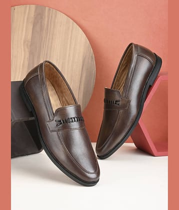 Prolific Brown Men's Mocassin Formal Shoes