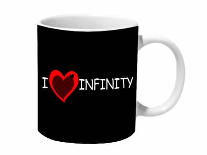 Multicolor I Love Infinity Ceramic Mug