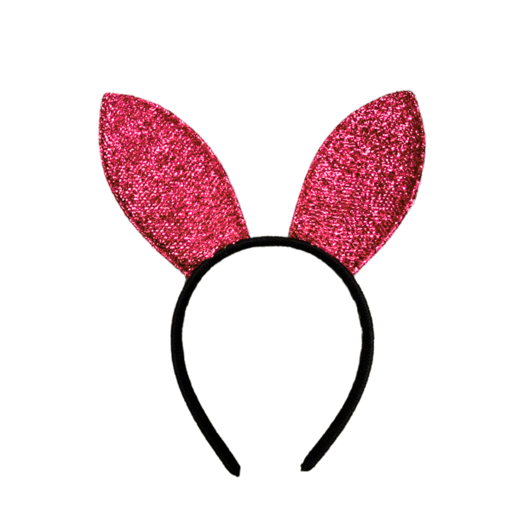 Play Boy Bunny Ears Shimmery Light Pink Headband - 1PC