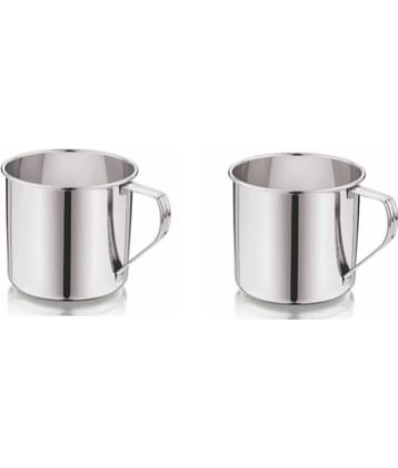 Dynore Coffee Mug Solid Steel Coffee Mug 450 mL ( Pack of 2 )