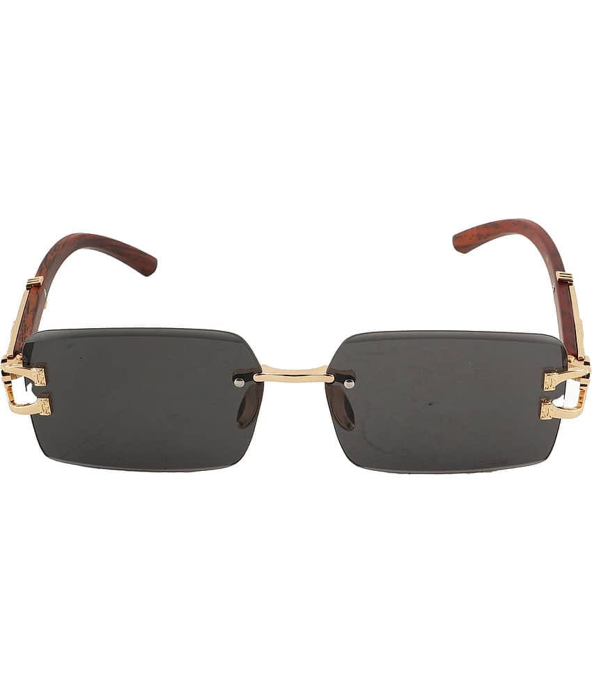 Bayberry Gold Rectangular Sunglasses ( Pack of 1 )
