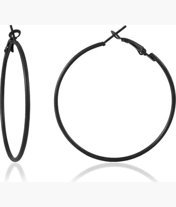 ADMIER Red Hoops Earrings ( Pack of 1 )