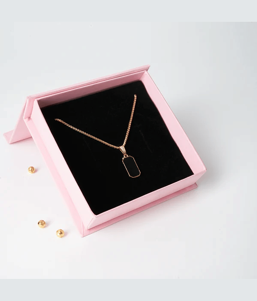 PUJVI Black Pendant set ( Pack of 1 )