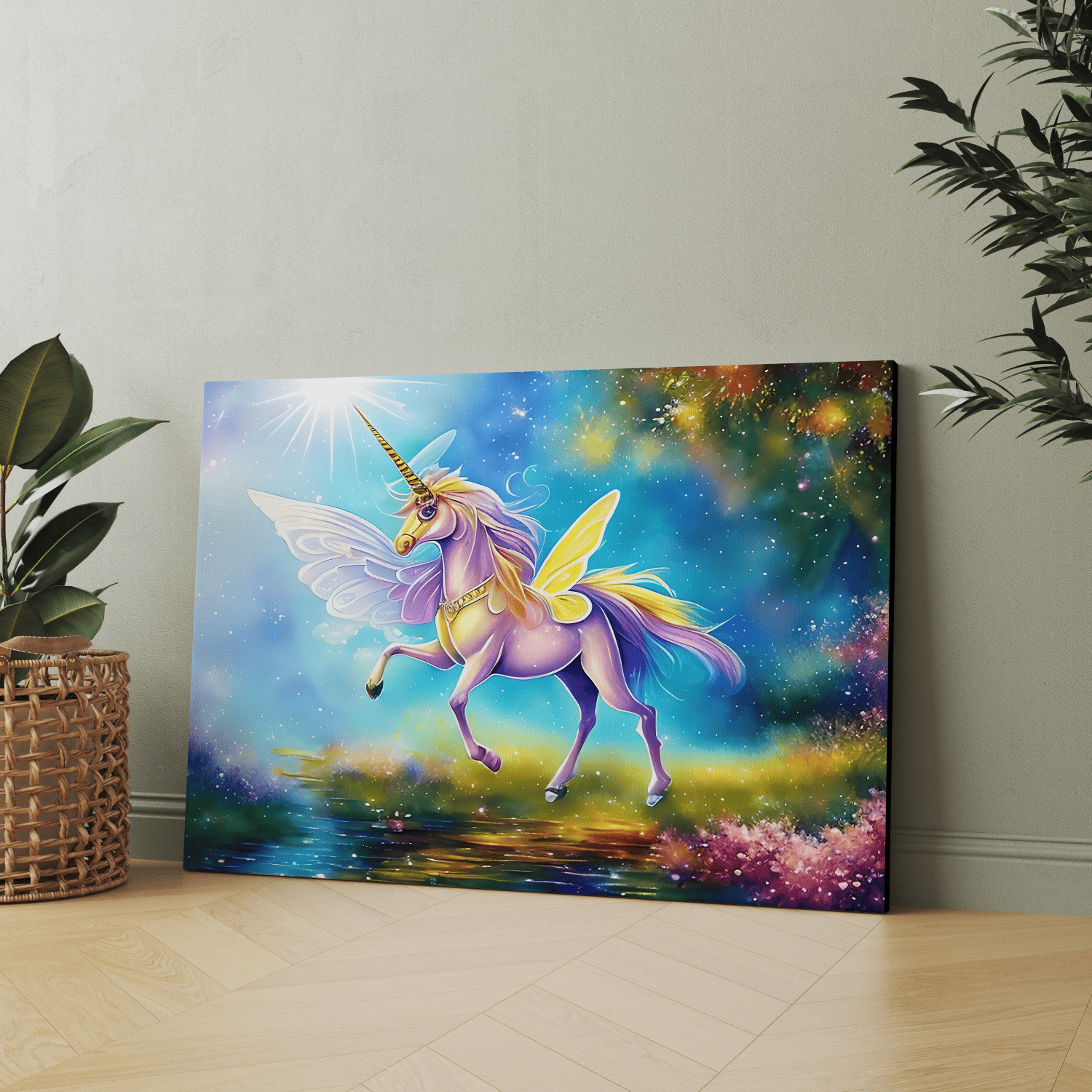 Unicorn Wood Print Wall Art-9 x 12 Inches / Pinewood Thickness: 6mm