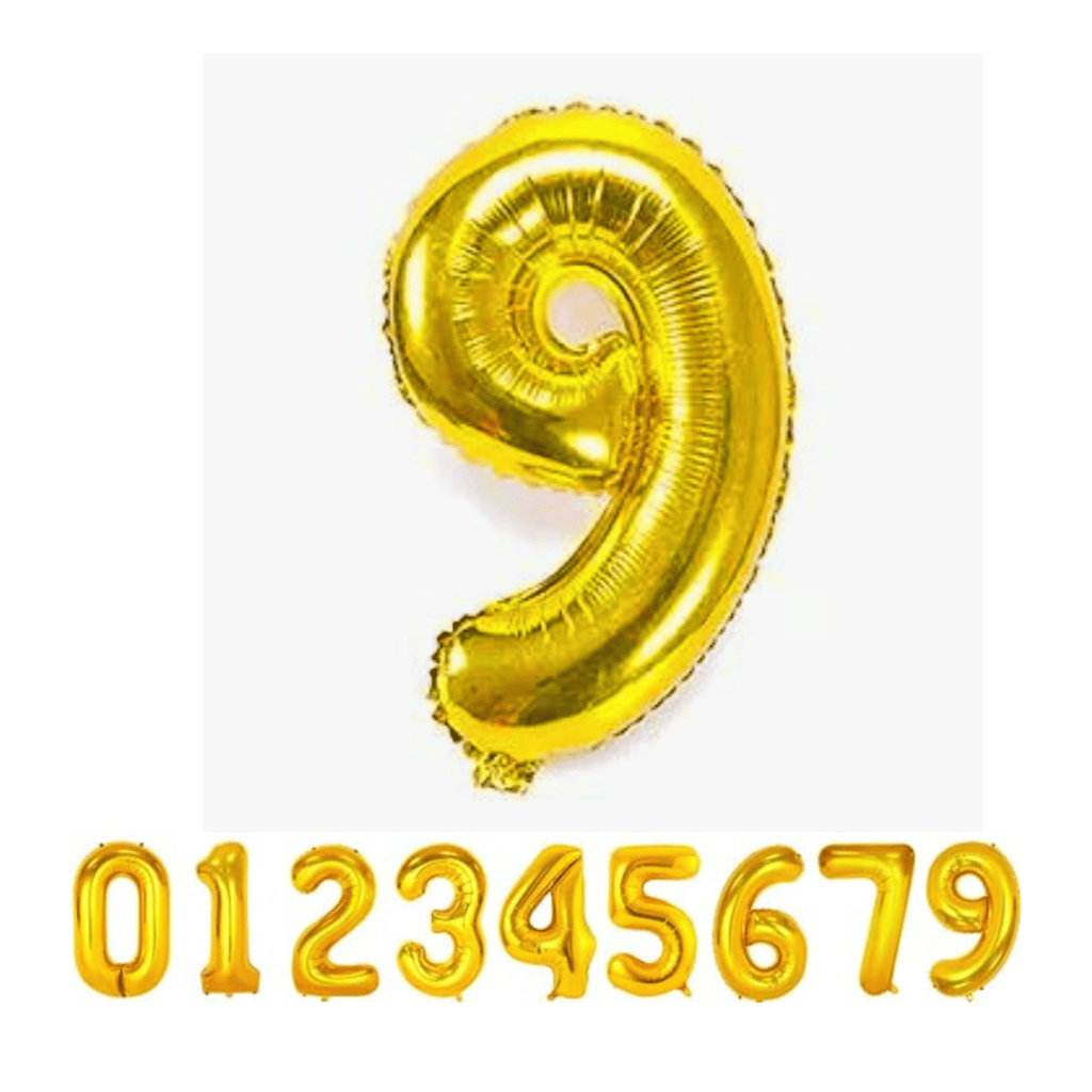 Numerical 9 18" Golden Balloon - Party and Festive Needs | Buy online on ZillyBuy
