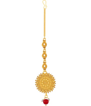 Classic Look Gold Plated Traditional Maang Tikka Jewellery For women Girl