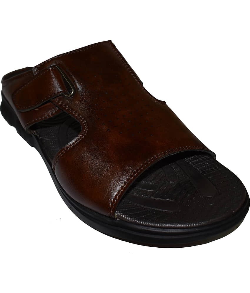 Ajanta - Brown Men's Leather Slipper