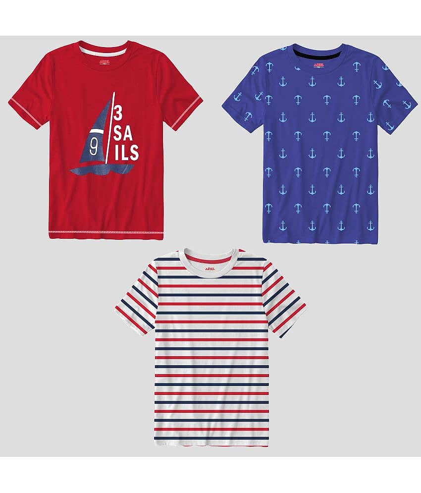 Ariel Pack of 1 Boys Cotton T-Shirt ( Multicolor )