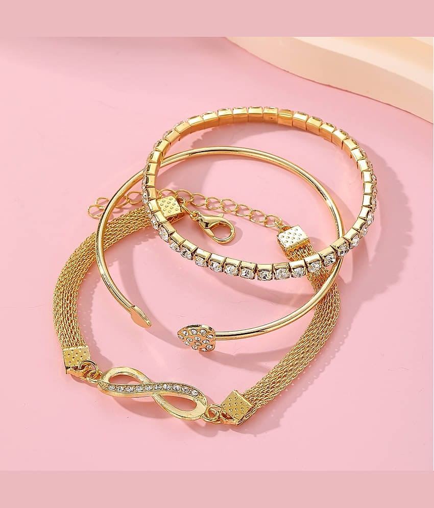 Thrillz Gold Bracelet ( Pack of 3 )