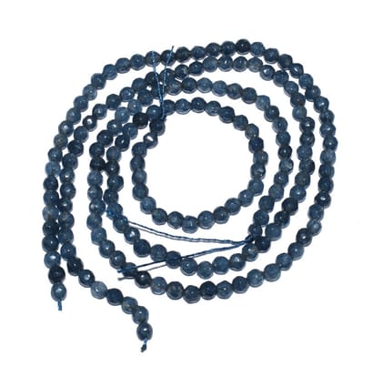 Gemstone Faceted Round Agate Loose Beads , (4 MM) , ZSUF-049-1 String  in 90 Pcs / 4 MM