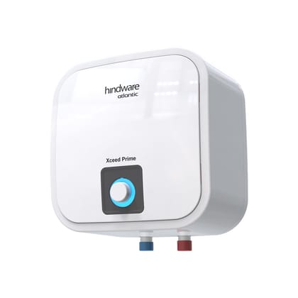 Hindware Atlantic Xceed Prime 10L, 2Kw, Glasslined Coated Tank, Storage Water Heater, White Hindware Atlantic Xceed Prime 10L, 2Kw, Glasslined Coated Tank, Storage Water Heater, White - White / 10L