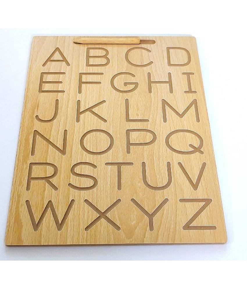 ENGLISH UPPER LOWER  ALPHABET WRITING PRACTICE BOARD  WITH DUMMY PENCIL (DOUBLE SIDED) FOR KIDS PRE PRIMARY EDUCATION