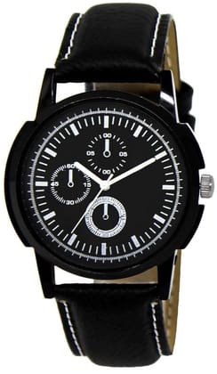 Black & White Glossy finish Analog Watch for Men LR13