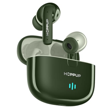HOPPUP AirDoze Z50 with Quad Mic ENC, 13MM Drivers, 50H Playtime, Gaming Mode & 5.3V Bluetooth Headset