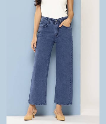 Aarika - Blue Denim Wide Leg Women's Jeans ( Pack of 1 )