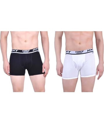 Force NXT - White 100% Cotton Men's Trunks ( Pack of 2 )