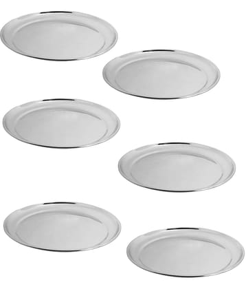 A & H ENTERPRISES 6 Pcs Stainless Steel Steel Full Plate