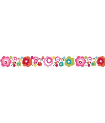 Decor Villa Colorfull PVC Multicolour Border Sticker - Pack of 1