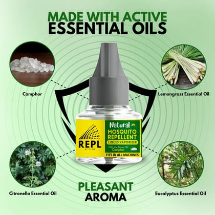 REPL™ Natural Mosquito Repellent Vaporizer with the power of Camphor (Pack of 3/4/5/6)-pack of 3