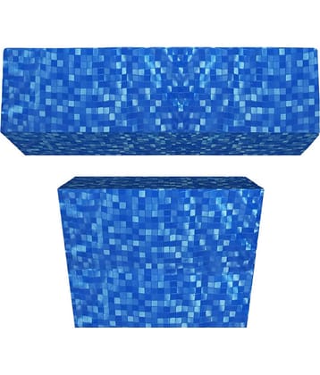 CASA FURNISHING Set of 2 Polyester Blend Blue AC Cover for 1.5 Ton Split AC