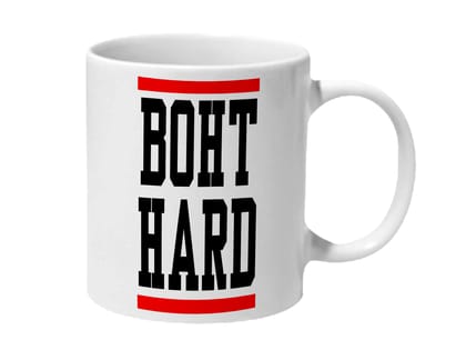 Multicolor Boht Hard Black And Red Ceramic Mug