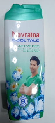 Navratna cool talc  active deo bady odour protection for entire family 100g