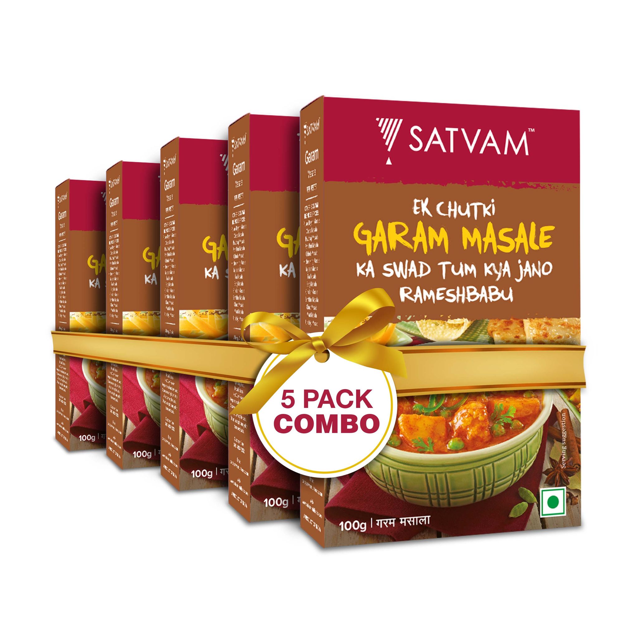 Satvam Garam Masala (5*100 Grams)  (Pack of 5)