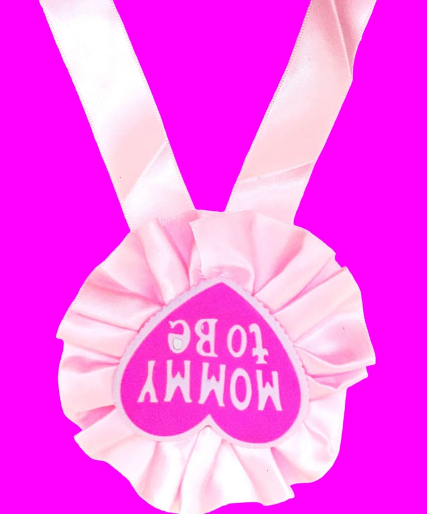 Mommy To Be Award Ribbon Badge Pink & Hot Pink - 1PC - Party and Festive Needs | Buy online on ZillyBuy