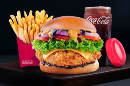 BBQ Chicken Burger Combo