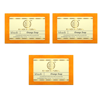 Khadi Natural Orange Soap Combo Pack Of 3 – 125gm Each