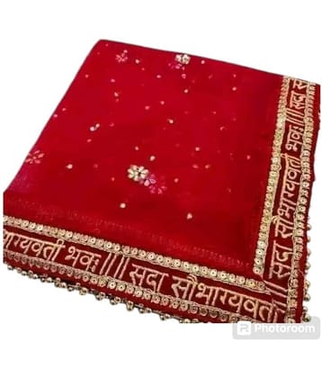 Mamta Red Chanderi Women's Dupatta - ( Pack of 1 )