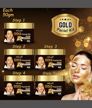Phillauri Facial kit 3 Times Use Facial Kit For All Skin Type Gold 100 ( Pack of 1 )