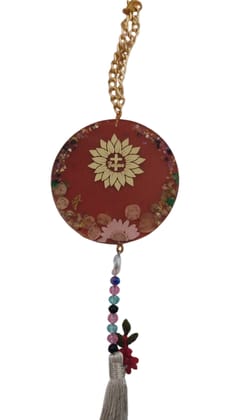 Elegant Floral Beaded Car and Wall Hanging Decor