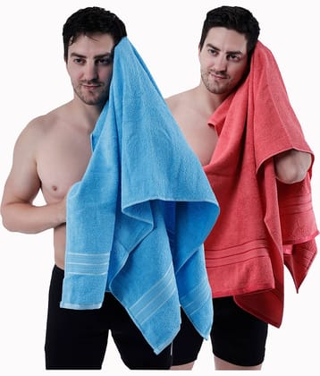 Dollar Cotton Striped 500 -GSM Bath Towel ( Pack of 2 ) - Multicolor