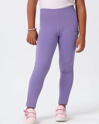 All Day Cotton Leggings-4-5 Y / Jellybean Purple
