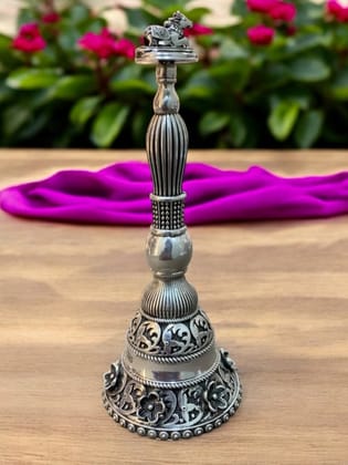 Pure Silver 3D Nandi Bell-40 gm / 2.5 inch