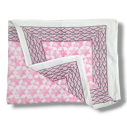 Malmal AC Quilt/Dohar-Starry pink -Single Bed-Single 60 x 90 inches