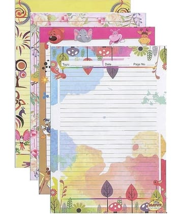 freedy A4 Designer Sheets for Project Design Print Sheets 40 Papers for Projects One Side Ruled Multipurpose Designer Colored Art & Craft Sheets