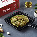 Fresho Lush Hariyali Chicken Tikka - Fresh & Juicy, Marinated, Ready To Cook, 250 g (10-14 pcs 15- 20 g each)