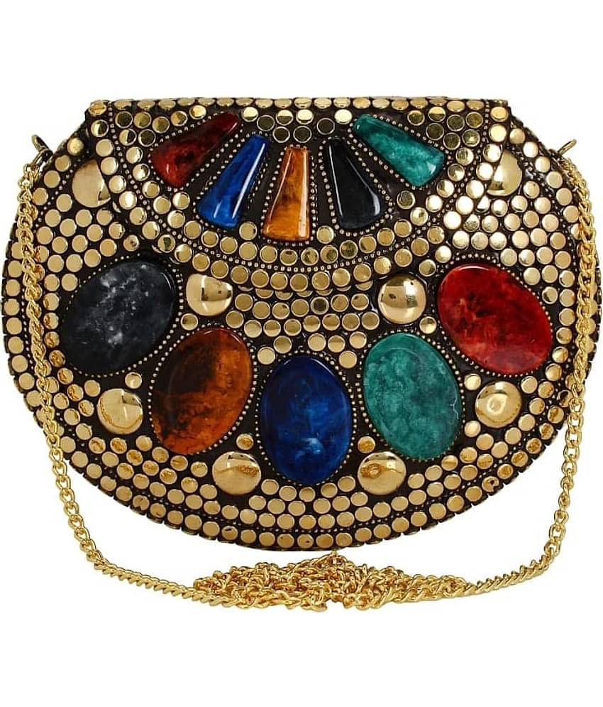 Shakuntla Vintage Gold Metal Crossbody