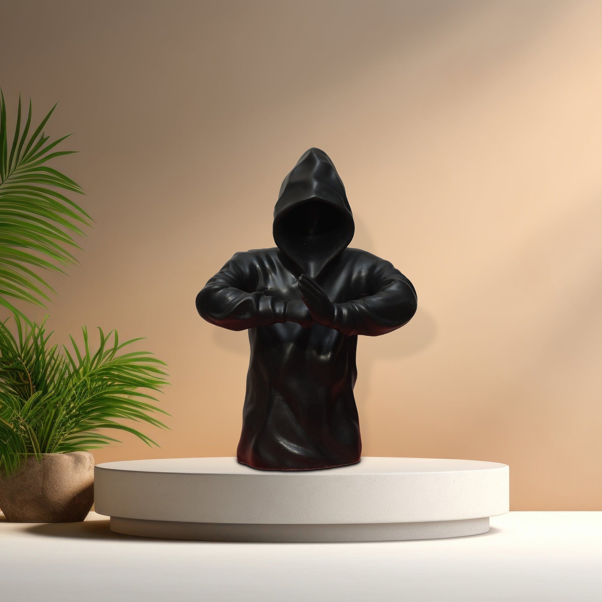 Faceless Hooded Figure Statue