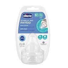 Chicco Perfect 5 6m+ Food Silicone 2 pcs-Baby feeding Bottle Nipple / 6m+